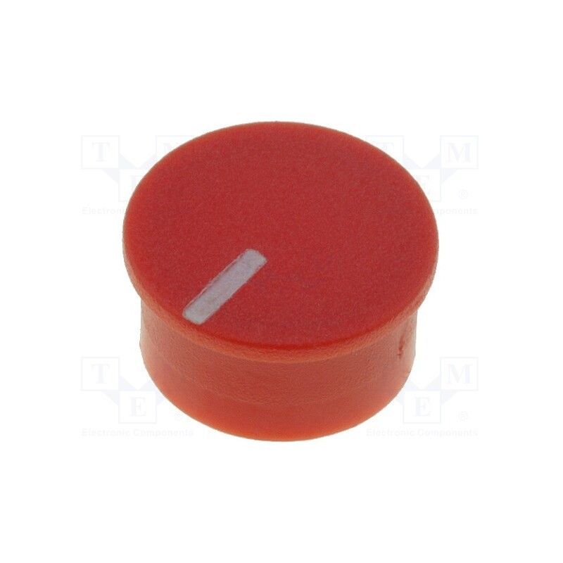 5 pcs x CLIFF - K85 CAPS RED - Cap, thermoplastic, push-in, Pointer: white, red
