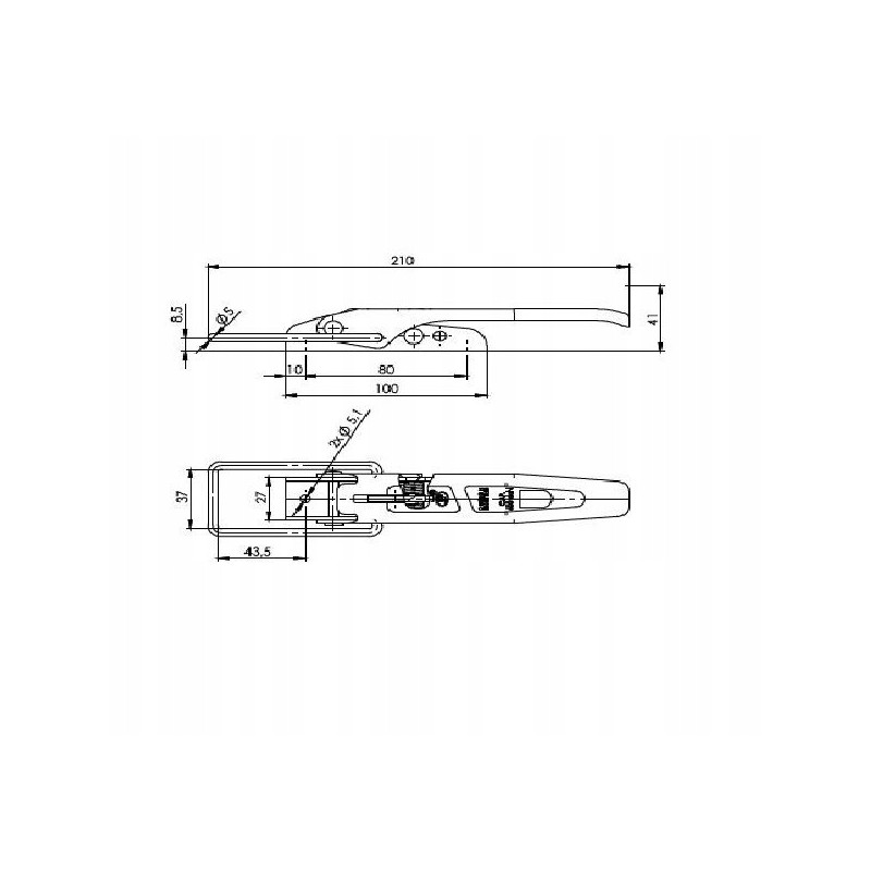 Steelpress trailer side hitch without trigger