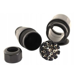 Plastic trailer plug, 13 pin, 12v