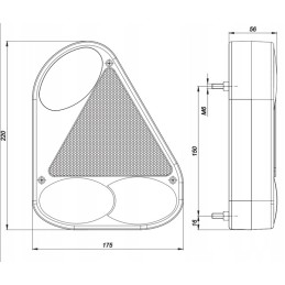Fristom lamp ft 077 ft 77 lpm left for trailer