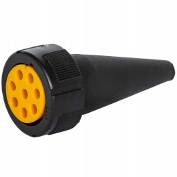 Aspock connector for trailer rear lights, 8 pin bayonet 12v yellow female