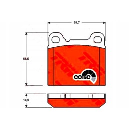 Brake pads volvo rear 740 s70 trw