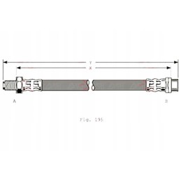 Brake hose elast Mercedes front w202 w203