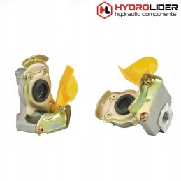 Yellow m16 pneumatic connector, hard, without valve