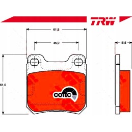 Brake pads Opel Omega Vectra 88 03 rear