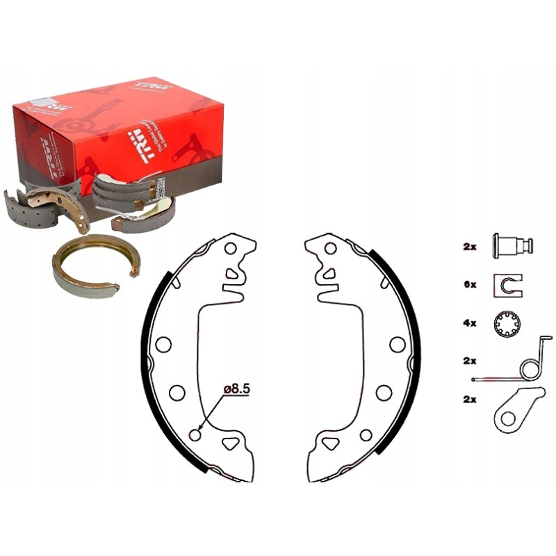 Brake shoes alfa romeo 33 aro 10 240 244 cit
