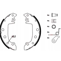 Brake shoes alfa romeo 33 aro 10 240 244 cit