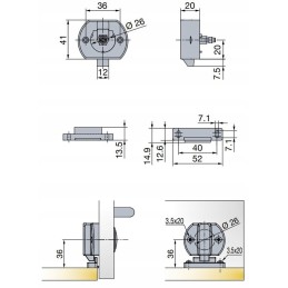Fawo push lock magnet magnetic furniture lock