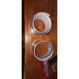 Red and white contour contour reflective tape