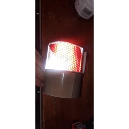 Red and white contour contour reflective tape
