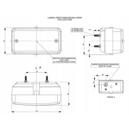 Bulb fog lamp LP059 for a bus