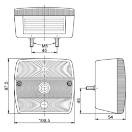 Square rear lamp combination LZT 237