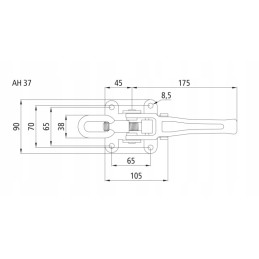 Side flap lock, eccentric side lock, galvanized steel lock