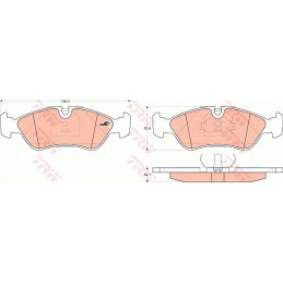 Gdb951 front brake pad set for Daewoo Cielo