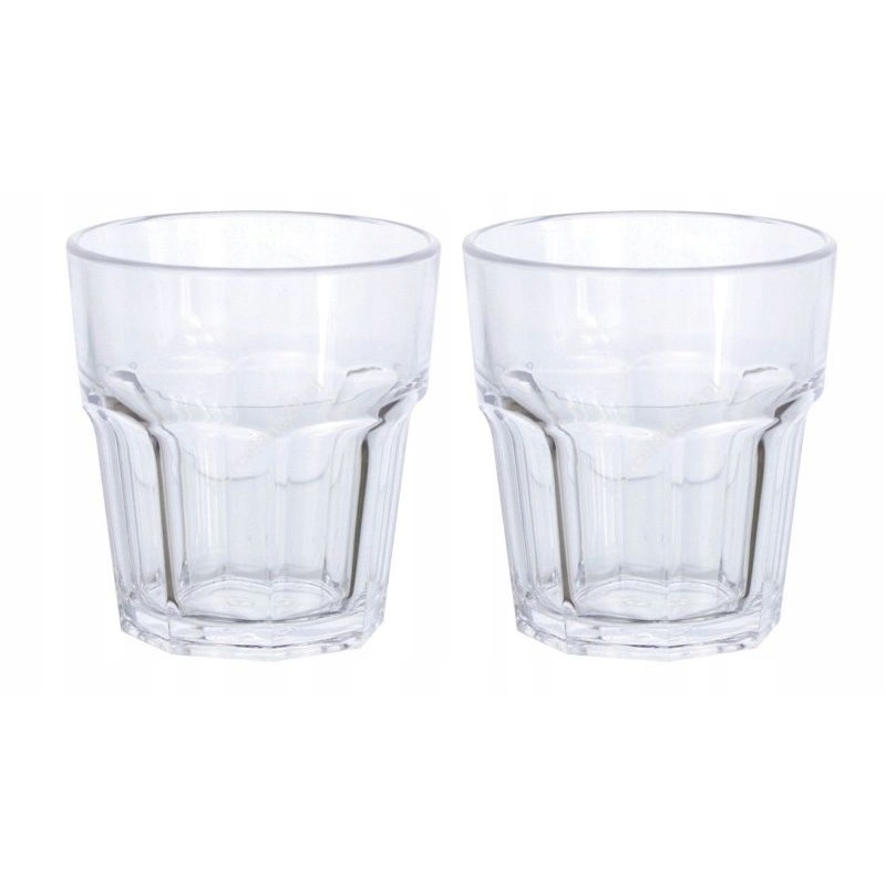 Unbreakable glasses for camper van tumbler glass 215 ml 2 pcs eurotrail