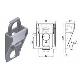 Container handle for securing loads 2-5 tons