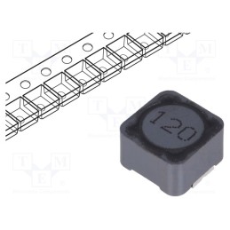 5 pcs x Viking - PCS127MT120 - Inductor: wire, SMD, 12uH, 4.9A, 24mΩ, ±20%, 12x12x8mm, -40÷125°C