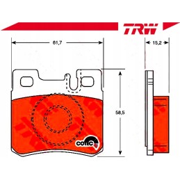 Mercedes rear brake pads w124 202 com