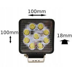LED work lamp halogen 9 diode forklift