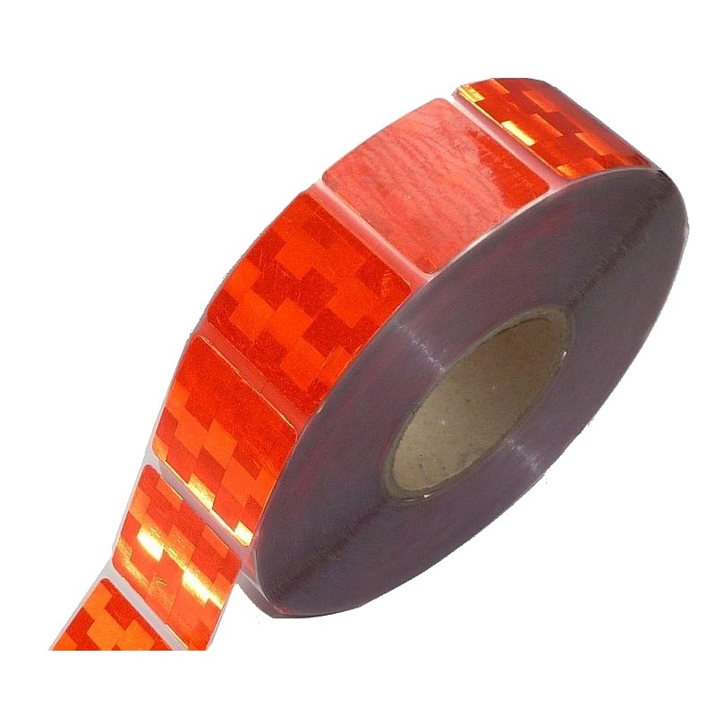 Red contour reflective foil tape