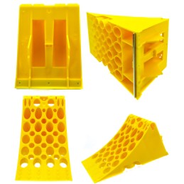 Truck wheel chock g53 yellow plastic 470x201x225