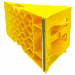 Truck wheel chock g53 yellow plastic 470x201x225