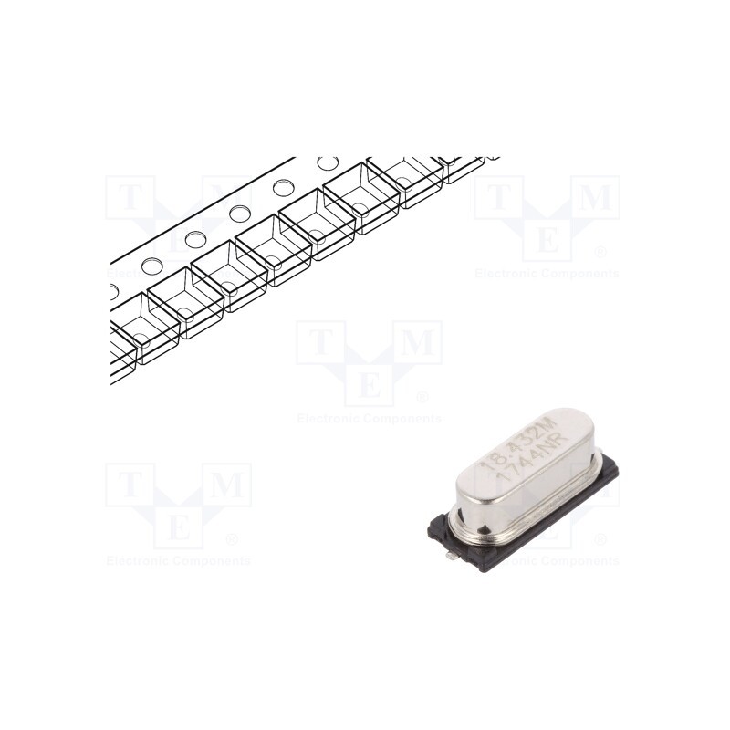5 pcs x IQD FREQUENCY PRODUCTS - LFXTAL026911REEL - Resonator: quartz, 18.432MHz, ±20ppm, 16pF, SMD, HC49SM
