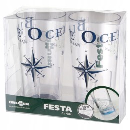 Set festa blue ocean glasses 2 pcs brunner
