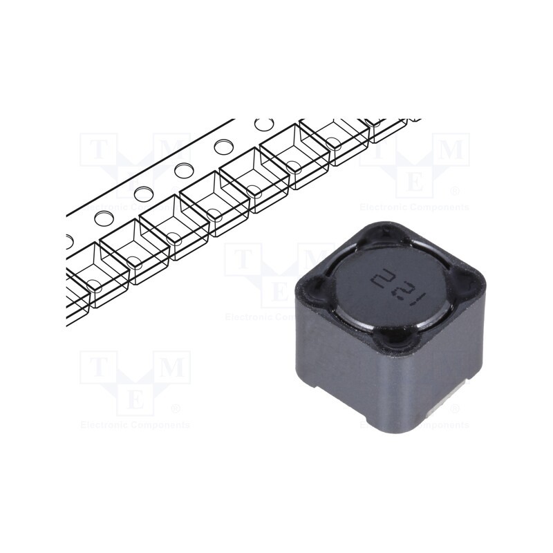 5 pcs x Viking - PCS129MT221 - Inductor: wire, SMD, 220uH, 1.5A, 300mΩ, ±20%, 12x12x10mm, -40÷125°C