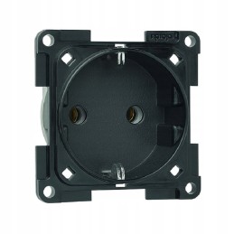 Schuko Fawo 250 V socket, black, camper trailer