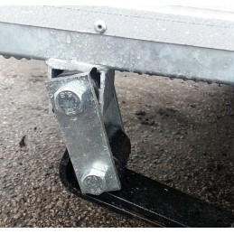 Spring mounting hanger, flat bar, chariot holder