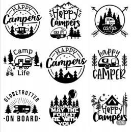 Happy campers and love camping sticker