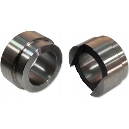 Trailer drawbar pin with bushings and nut