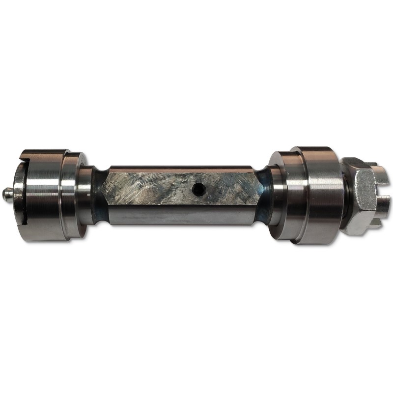 Trailer drawbar pin with bushings and HL nut