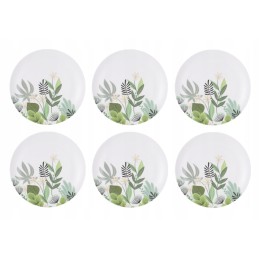 Flora melamine dessert plate, set of 6