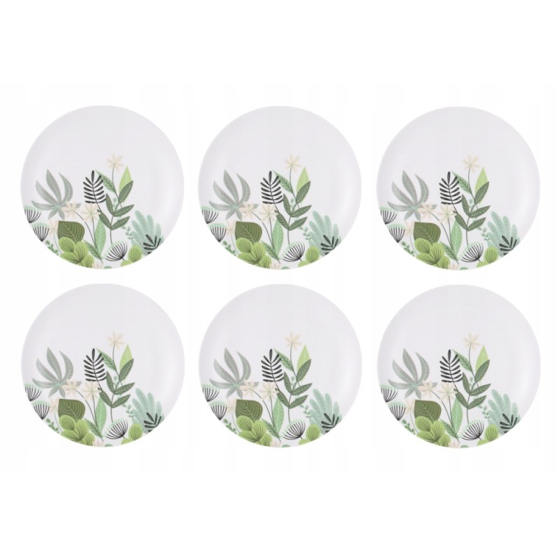 Flora melamine dessert plate, set of 6