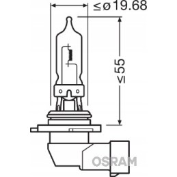 Bulb Osram HB3 12V 60W P20D 9005
