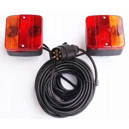 Trailer rear lamps 12v with bulbs, 7-5m cable, magnet