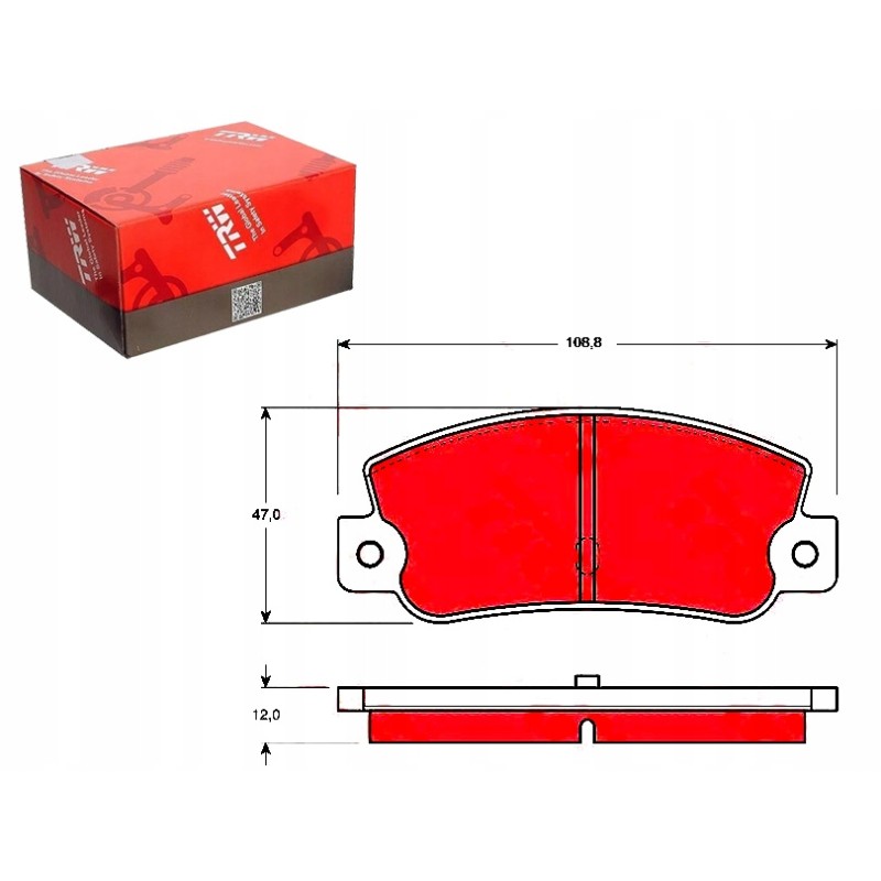 Brake pads fiat rear croma 1 6 2 5 85 96 trw