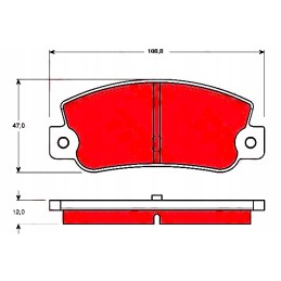 Brake pads fiat rear croma 1 6 2 5 85 96 trw