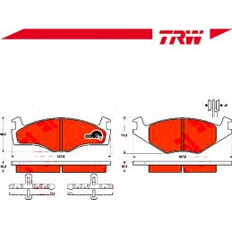 Brake pads VW front Golf Jetta P Trw