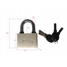 Padlock to secure the door of the SBS Buckler refrigerator