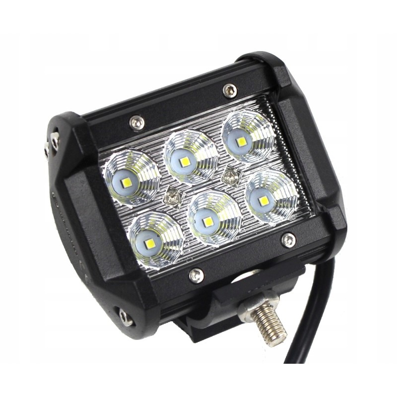 Work lamp with a diffused light beam