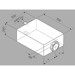 Sewage tank ev180 85l