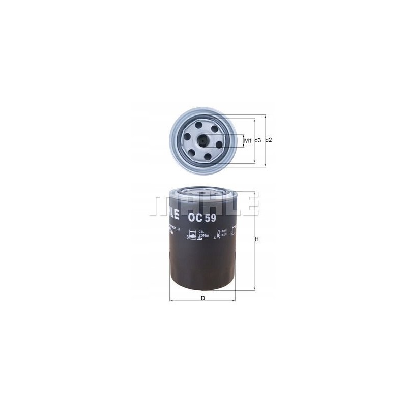 Oc59 oil filter nissan patrol pick up mahle