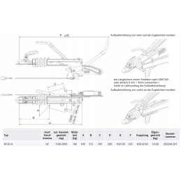 Knott trailer overrun device 2000kg overrun brake kf20a k20b
