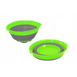 Silicone foldable bowl, 1 5l, green and gray