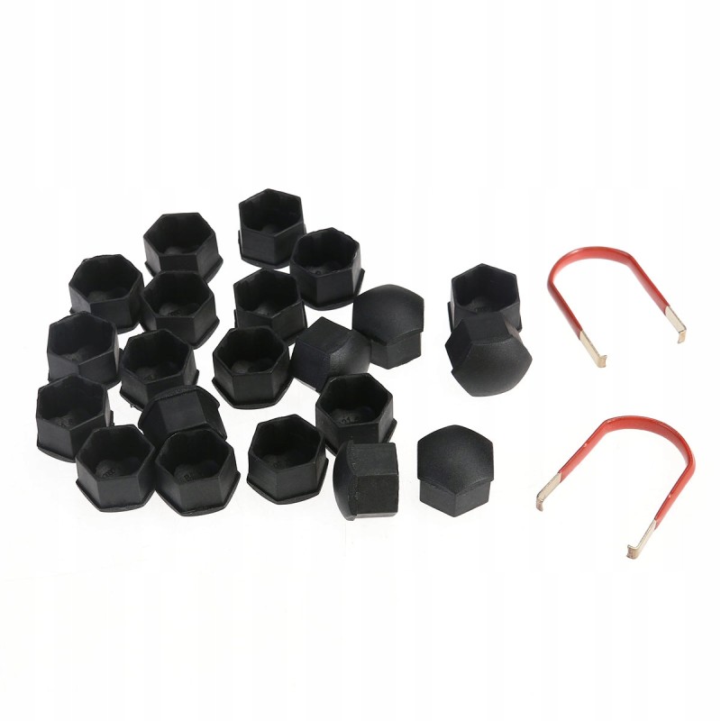 Plastic car wheels, bolt covers, wheel nuts, 20 pcs