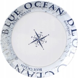 Deep blue ocean brunner melamine plate