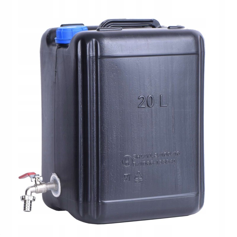 Banka 20 l water container with tap, black